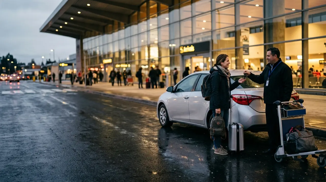 Entrega de llaves de un carro alquilado en el Aeropuerto El Dorado
